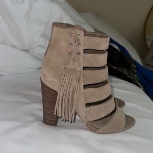 Guess Brown Suede Booties.Size 7 1/2. Only worn maybe 2 times.